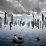 Fish fishing Alastair Magnaldo Surreal Photo Art